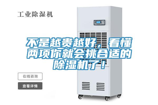 不是越貴越好，看懂兩項你就會挑合適的除濕機了！