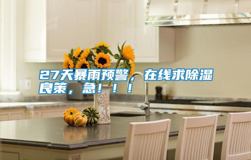 27天暴雨預(yù)警，在線求除濕良策，急?。?！