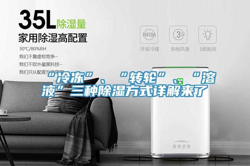 “冷凍”、“轉(zhuǎn)輪”、“溶液”三種除濕方式詳解來了
