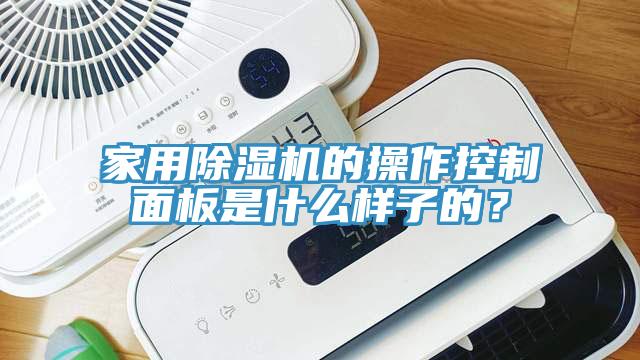 家用除濕機的操作控制面板是什么樣子的？