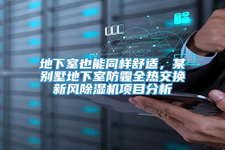 地下室也能同樣舒適,某別墅地下室防霾全熱交換新風(fēng)除濕機(jī)項(xiàng)目分析