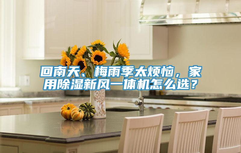 回南天、梅雨季太煩惱,家用除濕新風一體機怎么選?