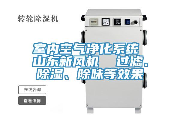 室內空氣凈化系統(tǒng) 山東新風機  過濾、除濕、除味等效果