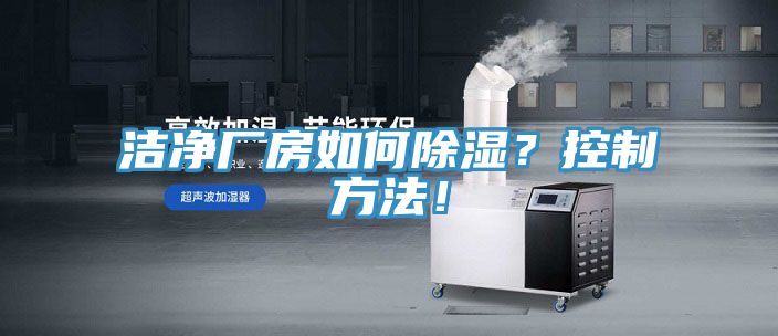 潔凈廠房如何除濕？控制方法！