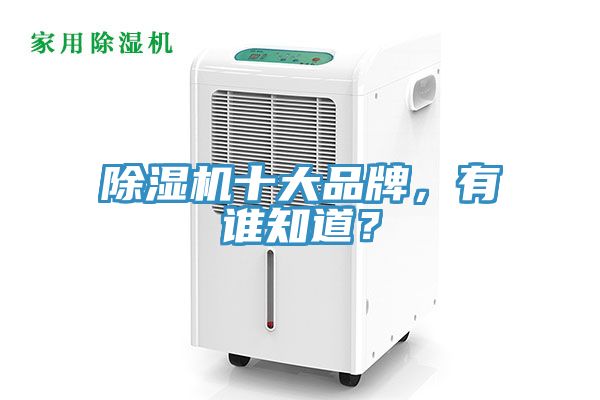 除濕機十大品牌，有誰知道？