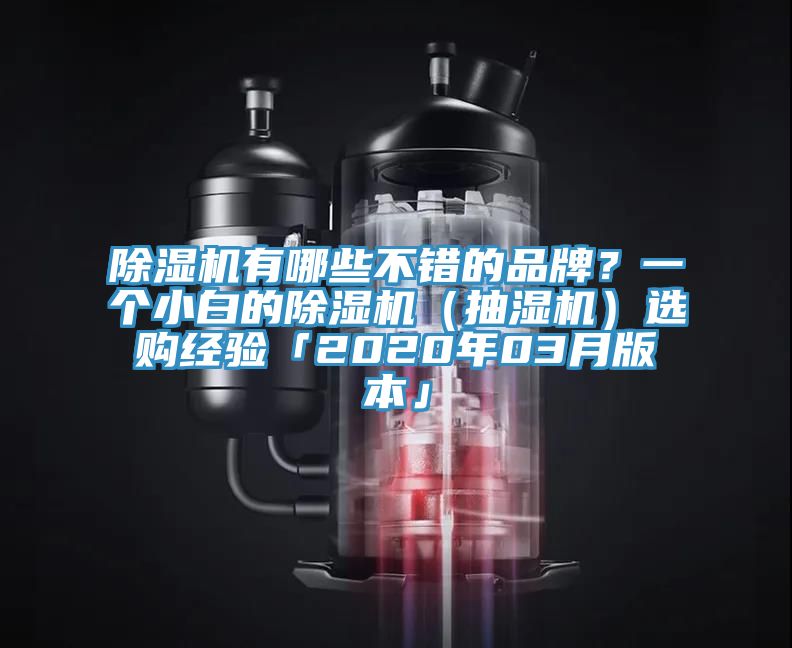 除濕機(jī)有哪些不錯(cuò)的品牌？一個(gè)小白的除濕機(jī)（抽濕機(jī)）選購經(jīng)驗(yàn)「2020年03月版本」